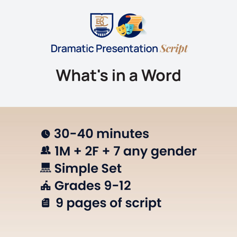 Birkett Play Script Product Thumbnail - Whats In A Word